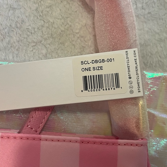 NWT Stoney Clover Lane Dylan Check Please Bag In Checker Baguette in Pink Diner - Picture 7 of 8